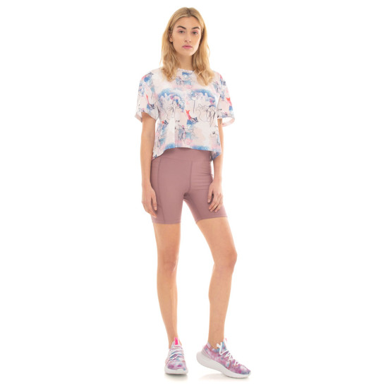 Be Nation Γυναικεία κοντομάνικη μπλούζα Printed Crop Top